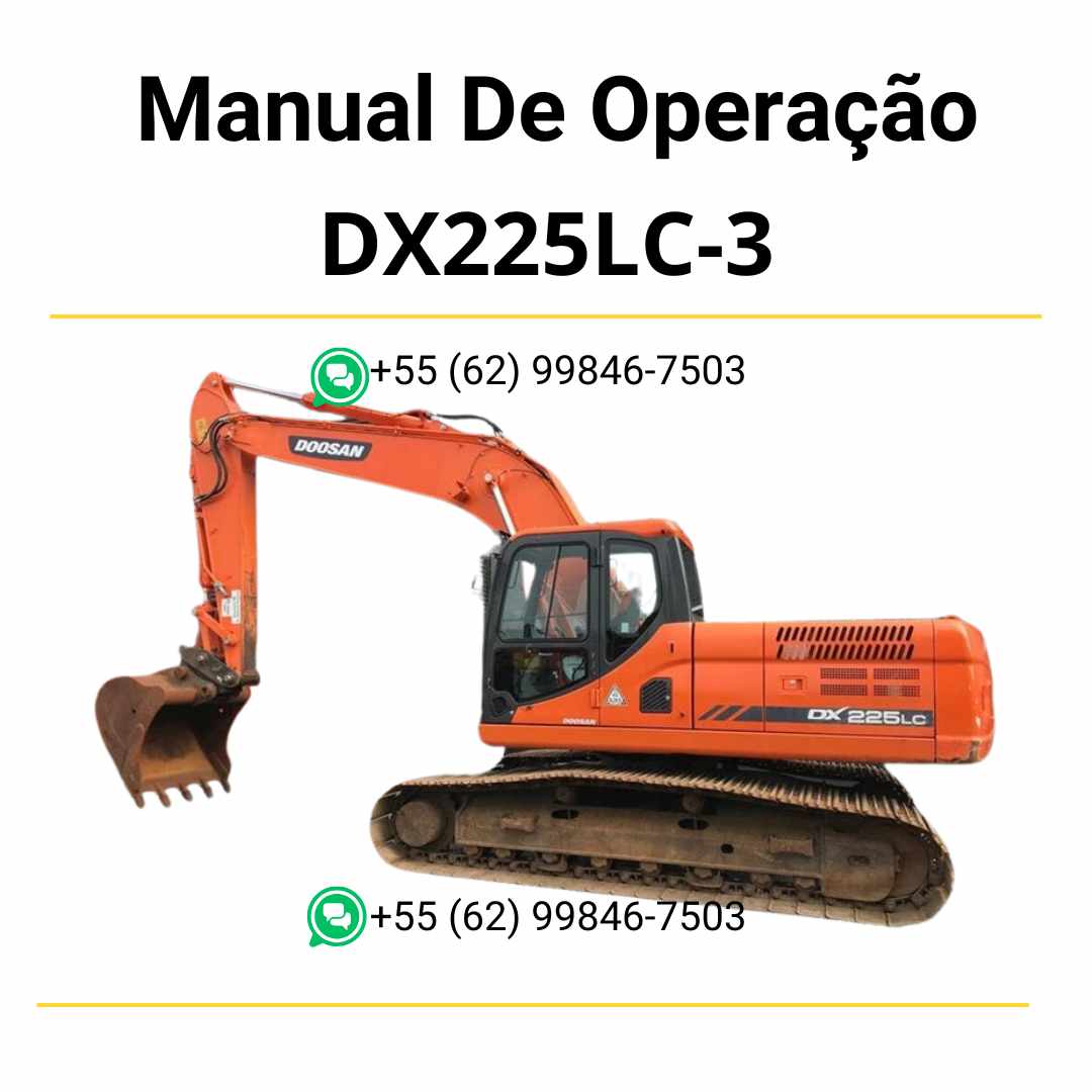 Manual De Serviço DOOSAN - DX225LC-3 - Escavador Hidráulico