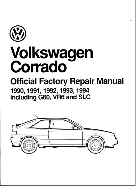 MANUAL DE SERVIÇOS DE OFICINA PDF CORRADO 1990 A 1994 G60, VR6 e SLC - VOLKSWAGEN