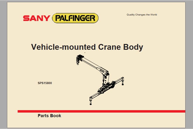 CATALOGO DE PEÇAS PDF GUINDASTE SPS15800 - SANY