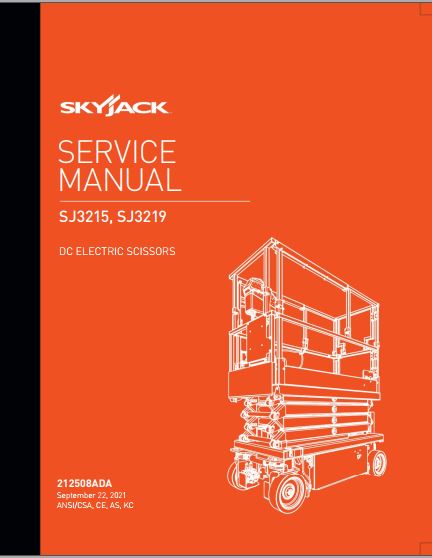 MANUAL DE SERVIÇOS DE OFICINA PDF ELEVADOR TESOURA SJ3215, SJ3219 - SKYJACK