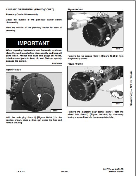 Manual De Serviço Bobcat V417 Manipulador Telescópico