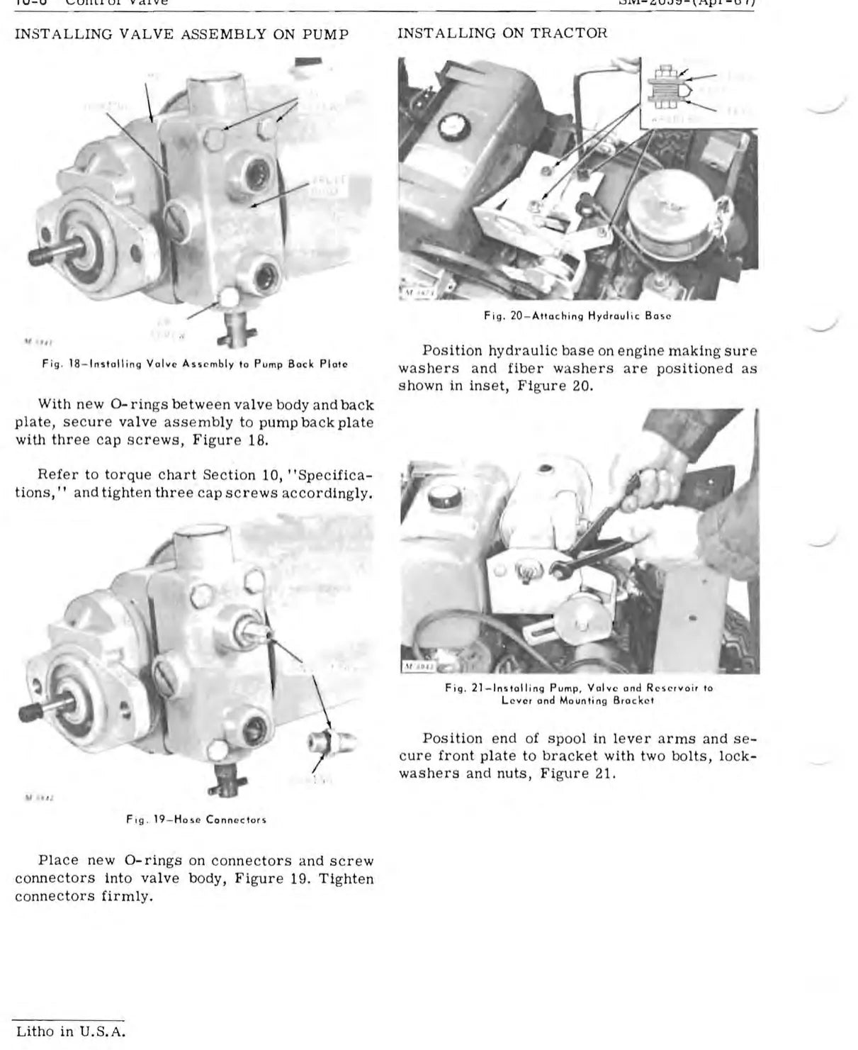 Manual de Serviço John Deere 110 · 112 — tabela/esquema técnico (página interna do PDF)