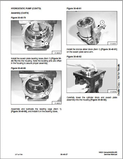 Manual De Serviço BOBCAT - V623 - VersaHANDLER