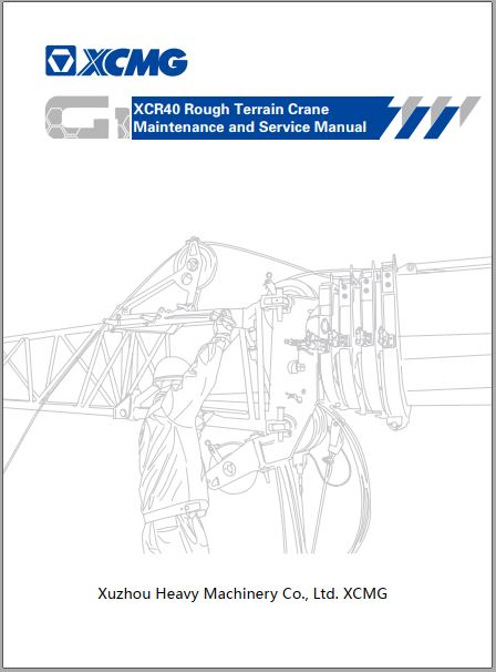 MANUAL DE SERVIÇOS DE OFICINA PDF GUINDASTE XCR40 - XCMG