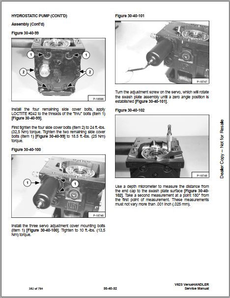 Manual De Serviço BOBCAT - V623 - VersaHANDLER
