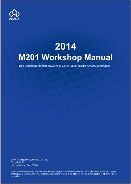 MANUAL DE SERVIÇOS DE OFICINA PDF M201 2014 - CHANA