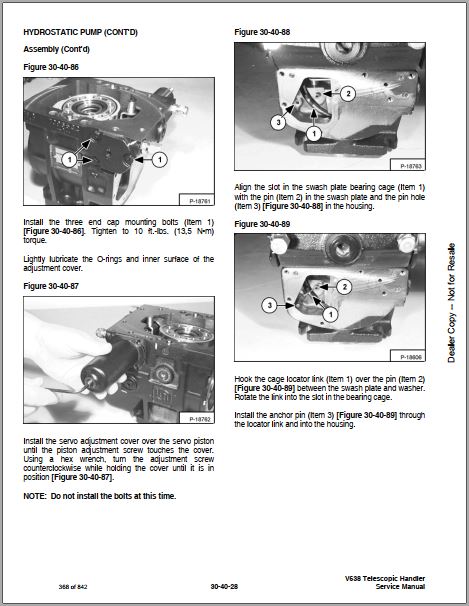 Manual De Serviço BOBCAT - V638 - VersaHANDLER