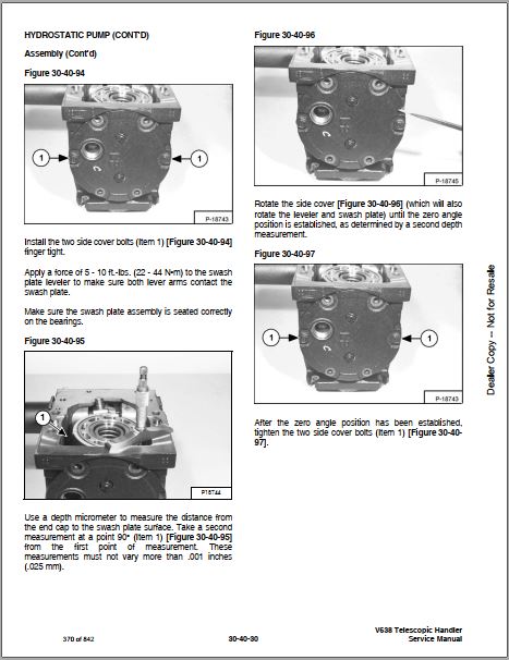 Manual De Serviço BOBCAT - V638 - VersaHANDLER