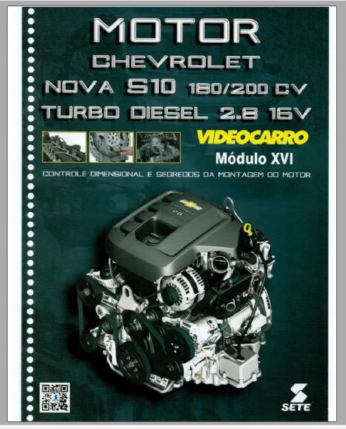 MANUAL DE SERVIÇOS DE OFICINA PDF MOTOR NOVA S10 2.8 16V 180 - 200CV - CHEVROLET