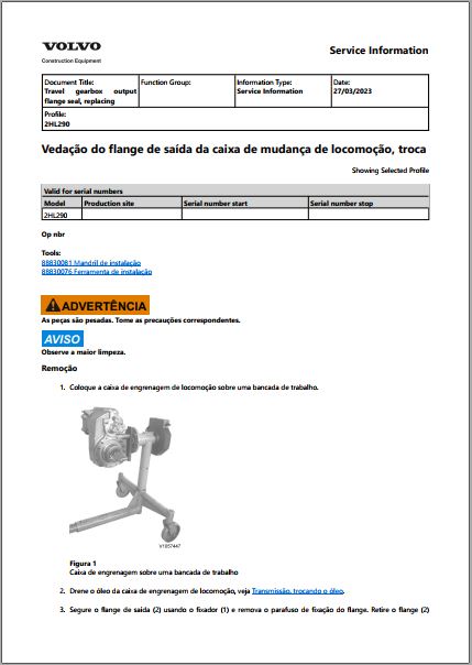 Manual de Serviço Transmissão 2HL290 Conversor de Torque Duplo Volvo