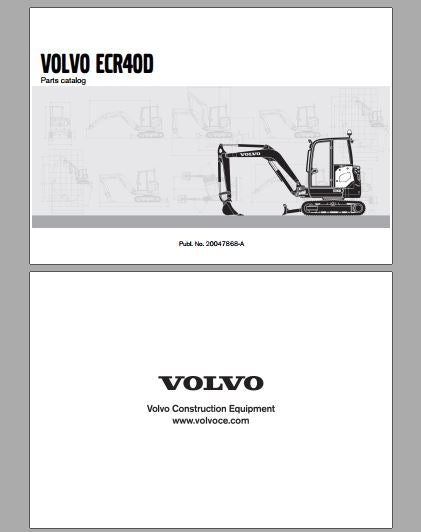 CATALOGO DE PEÇAS PDF MINI ESCAVADEIRA ECR40D - VOLVO