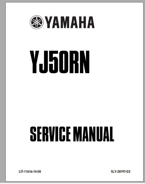 MANUAL DE SERVIÇOS DE OFICINA PDF YJ50RN - YAMAHA