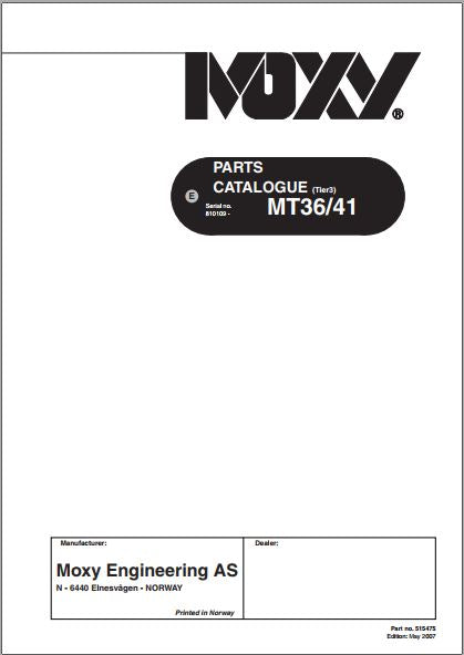 CATALOGO DE PEÇAS PDF CAMINHÃO ARTICULADO MT36-41 - MOXY