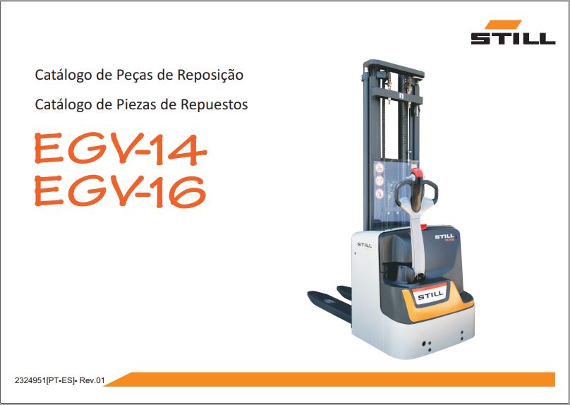 CATALOGO DE PEÇAS PDF EMPILHADEIRA EGV-14 EGV-16 - STILL