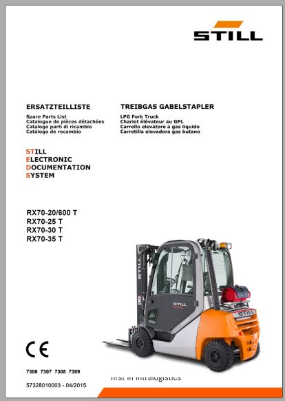 CATALOGO DE PEÇAS PDF EMPILHADEIRA RX70-25-30-35 T - STILL