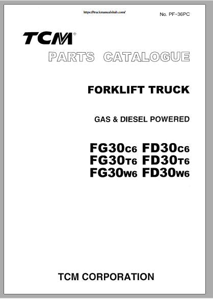 CATALOGO DE PEÇAS PDF EMPILHADEIRAS FG-FD30-C6,T6,W6 - TCM