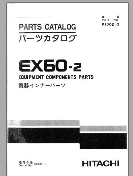 CATALOGO DE PEÇAS PDF ESCAVADEIRA HIDRÁULICA EX60-2 - HITACHI