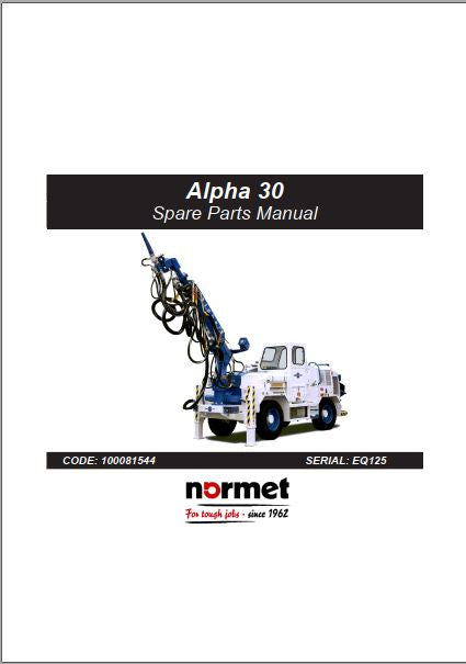 CATALOGO DE PEÇAS PDF LANÇADOR DE CONCRETO ALPHA 30 - NORMET