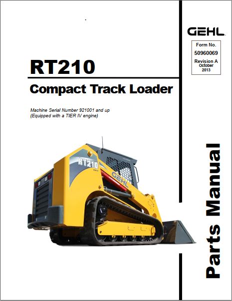 CATALOGO DE PEÇAS PDF MINI CARREGADEIRA COMPACTA RT210 - GEHL