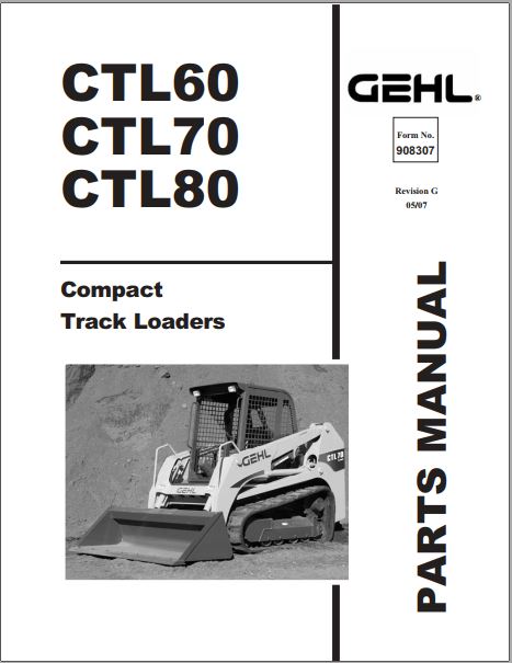 CATALOGO DE PEÇAS PDF MINI CARREGADEIRA CTL60 CTL70 CTL80 - GEHL