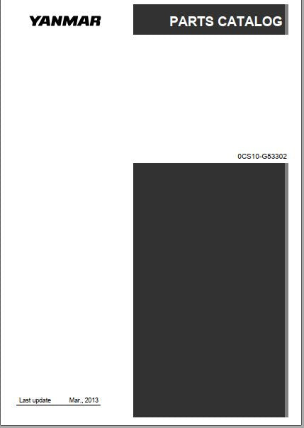 CATALOGO DE PEÇAS PDF MINI PÁ CARREGADEIRA V3-6 - YANMAR