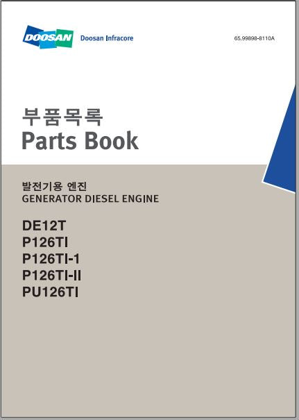 CATALOGO DE PEÇAS PDF MOTOR DE12T P126TI P126TI-1 P126TI-II - DOOSAN