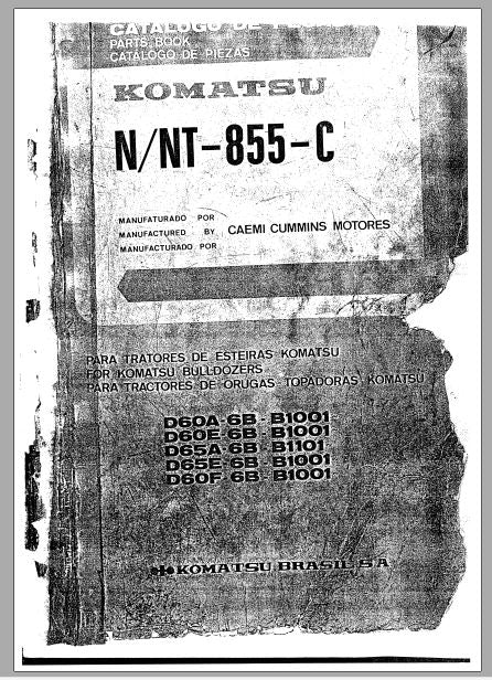 CATALOGO DE PEÇAS PDF MOTORES CUMMINS N-NT 855-C - KOMATSU