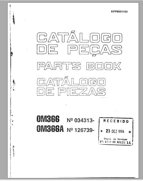 CATALOGO DE PEÇAS PDF MOTORES OM-366 OM-366A - MERCEDES