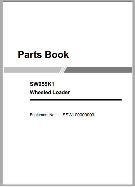 CATALOGO DE PEÇAS PDF PÁ CARREGADEIRA SW955K1 - SANY