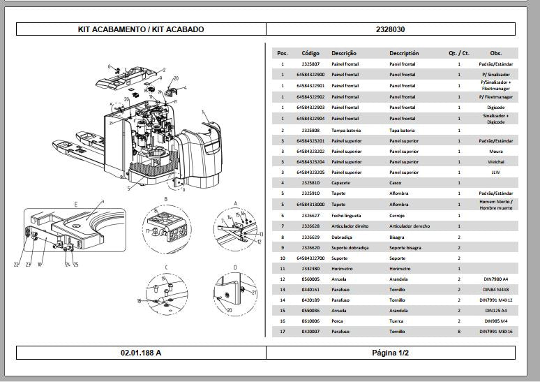 CATALOGO DE PEÇAS PDF TRANSPALETEIRA ERX DIREÇÃO ELÉTRICA - STILL