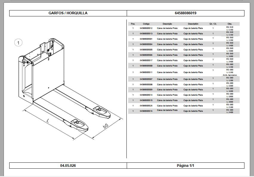 CATALOGO DE PEÇAS PDF TRANSPALETEIRA EXH-SF 20C - STILL