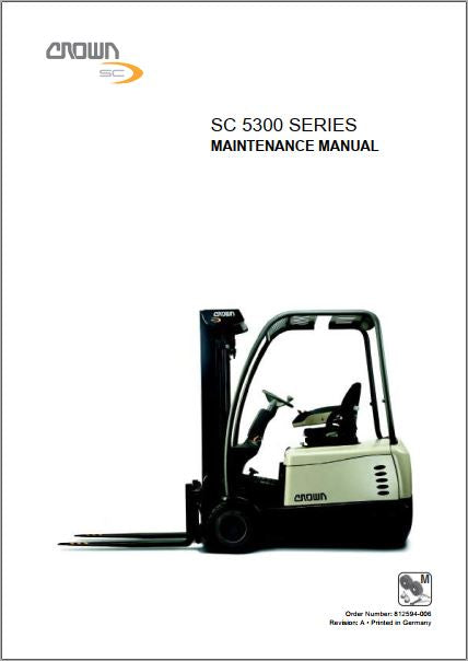 MANUAL DE MANUTENÇÃO PDF EMPILHADEIRA SC 5300 SERIES - CROWN