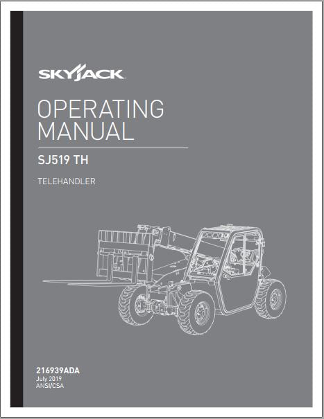 MANUAL DE OPERAÇÃO PDF MANIPULADOR TELESCÓPICO SJ519 TH - SKYJACK