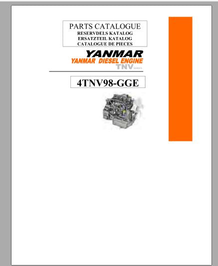 CATALOGO DE PEÇAS PDF MOTOR 4TNV98-GGE - YANMAR