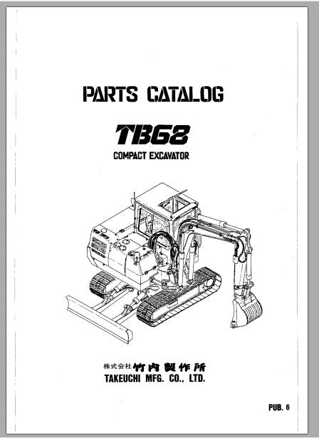 CATALOGO DE PEÇAS - TAKEUCHI TB68