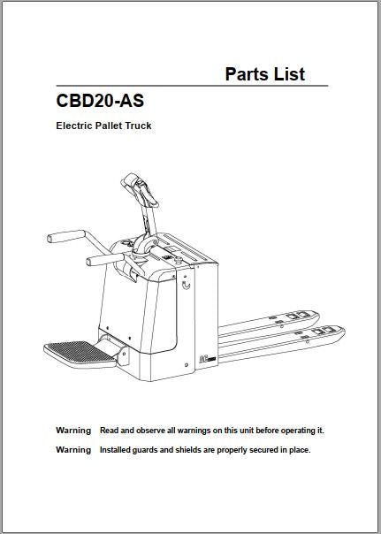 LISTA DE PEÇAS - CBD20-AS
