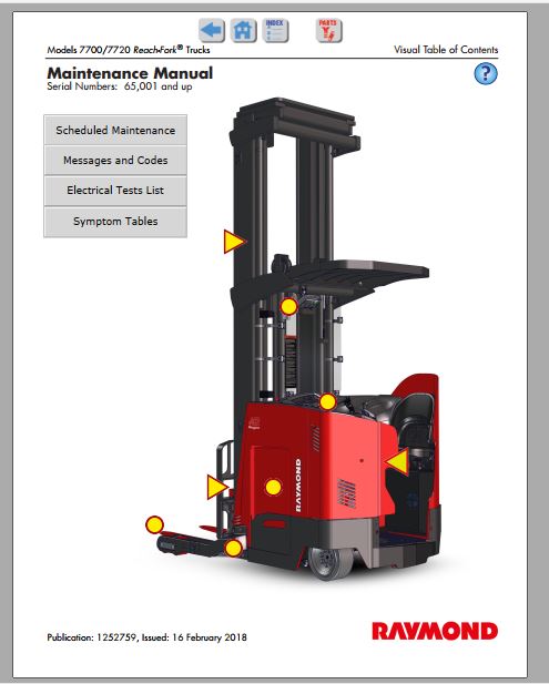 MANUAL DE MANUTENÇÃO - RAYMOND 7700 7720