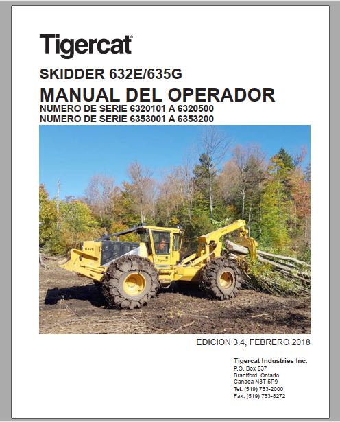 MANUAL DE OPERAÇÃO - TIGERCAT 632E 635G