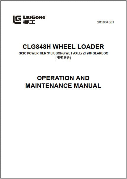 MANUAL DE OPERAÇÃO E MANUTENÇÃO - LIUGONG CLG848H