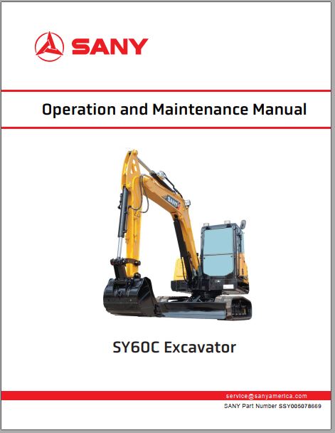 MANUAL DE OPERAÇÃO E MANUTENÇÃO - SANY SY60C