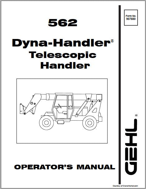 MANUAL DE OPERAÇÃO GEHL 562 DYNA-HANDLER TELESCOPIC
