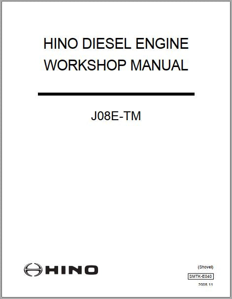 MANUAL DE OPERAÇÃO HINO DIESEL ENGINE J08E-TM