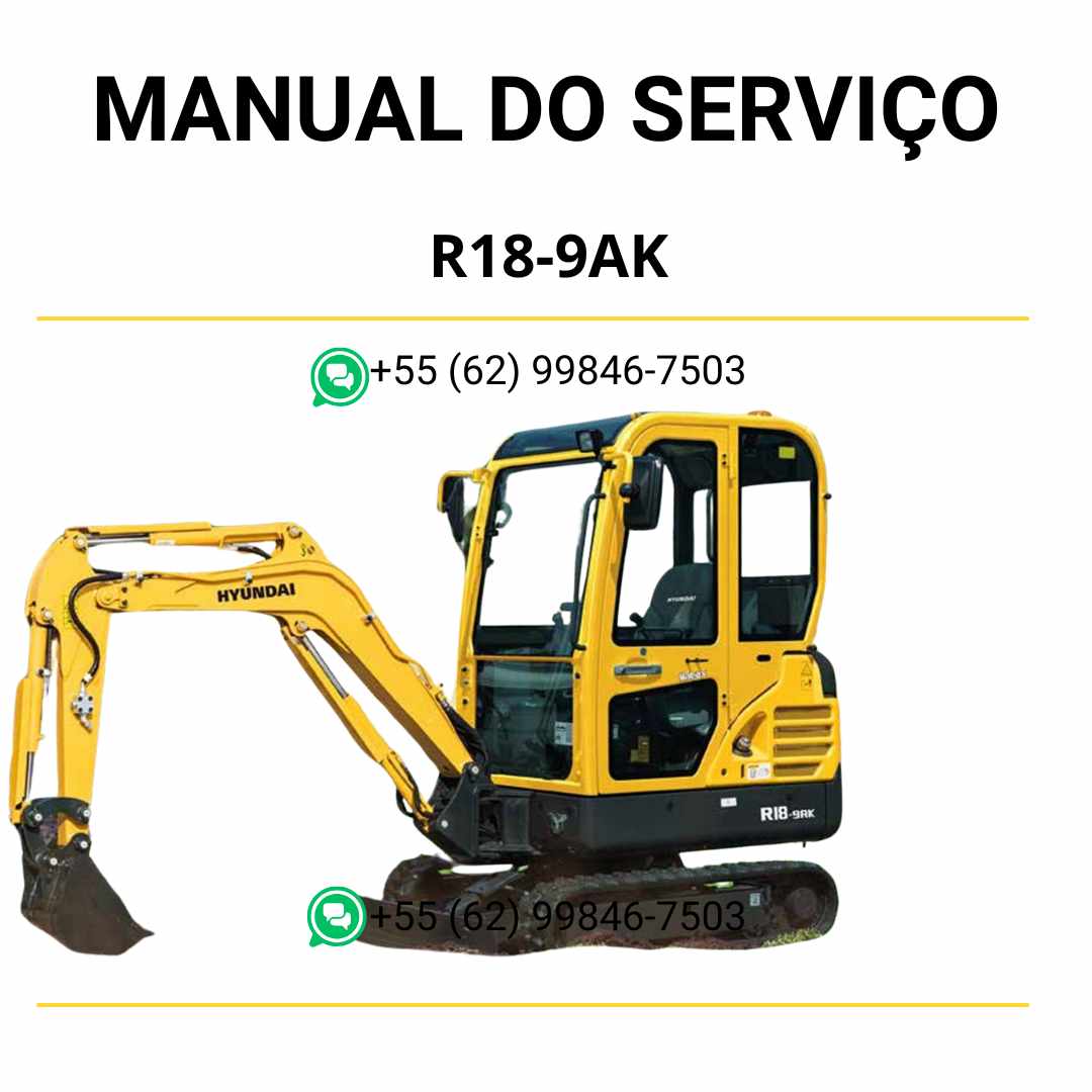 Manual De Serviço HYUNDAI - R18-9AK - Mini Escavador