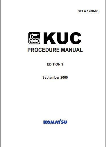 MANUAL DE PROCEDIMENTO EDITION 9 KOMATSU SELA 1208-03