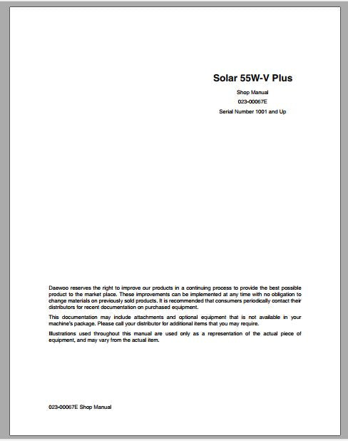 MANUAL DE SERVIÇO - DAEWOO SOLAR 55W-V PLUS