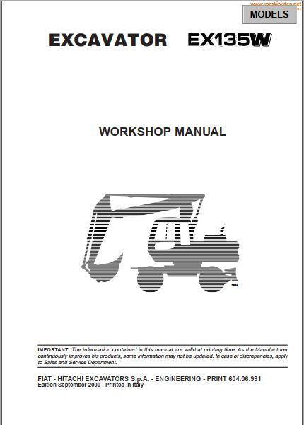 MANUAL DE SERVIÇO - FIAT HITACHI EX135W
