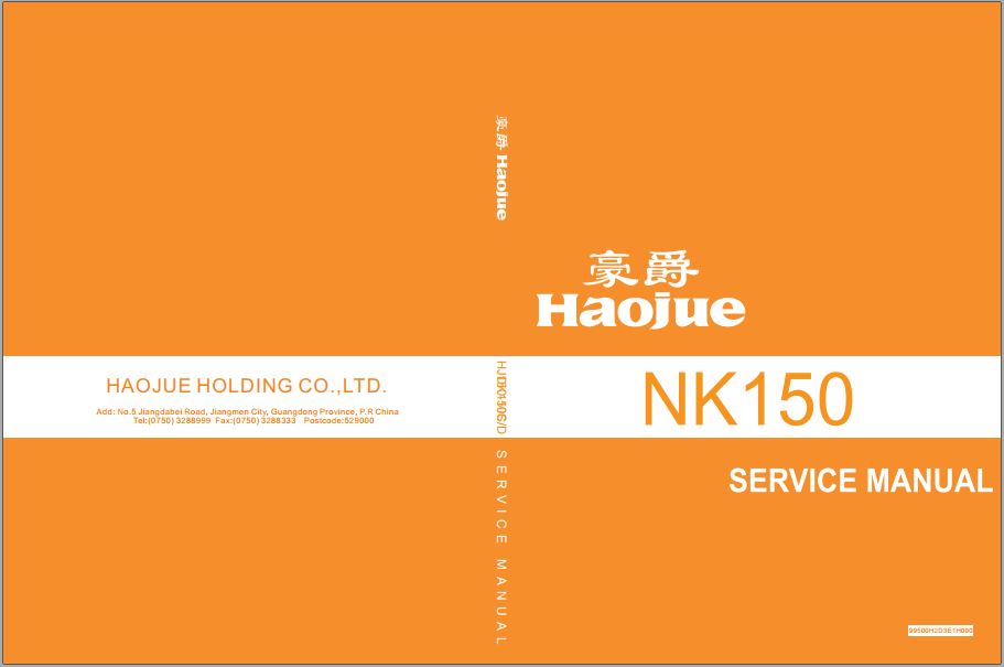MANUAL DE SERVIÇO - HAOJUE NK150