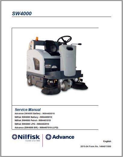 MANUAL DE SERVIÇO - NILFISK SW4000