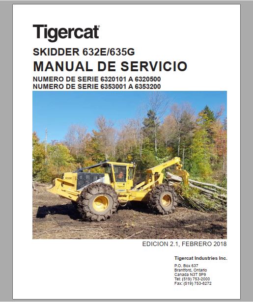 MANUAL DE SERVIÇO - TIGERCAT SKIDDER 632E 635G