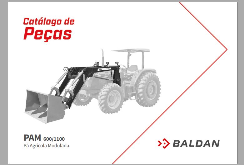 CATALOGO DE PEÇAS PDF PÁ AGRÍCOLA MODULADA PAM 600 - 1100 - BALDAN